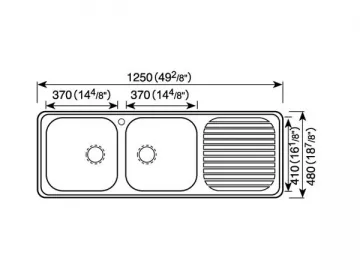 1200MM-1300MM Kitchen Sink