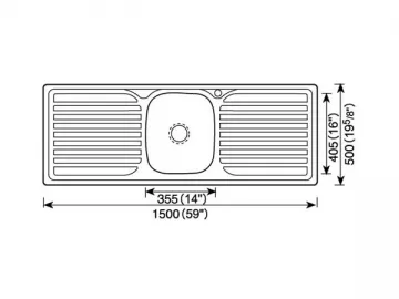 1300MM-1500MM Kitchen Sink