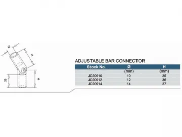 Stainless Steel Adjustable Upright Tube-Bar Connector