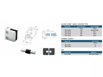 Stainless Steel Large D Type Glass Clamp