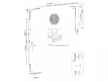 Tilt and Turn Fitting for Alu-Wood Window