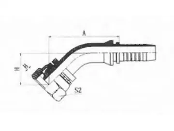 21641 NPSM 45° Elbow Female 60° Cone Fittings, J514