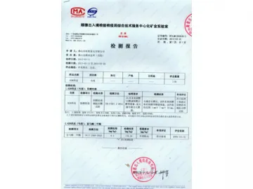 Raw Material Testing Report