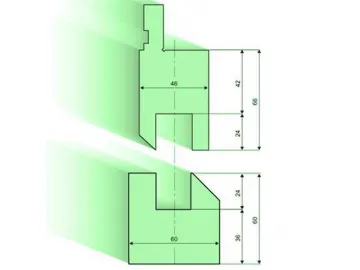 Joggle(Z) tool holder and flattening insert, Amada Press Brake Tooling