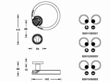 H14D187-BI Zinc Alloy Door Lock