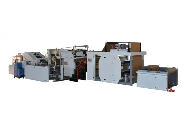 Twisted Handles Block Bottom Bag Making Machine with Inline Printing