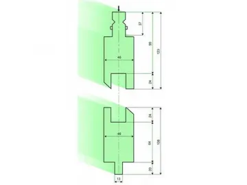 Joggle(Z) tool holder, Amada Press Brake Tooling