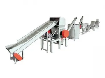 PET Bottle Flakes Crushing Washing Drying Recycling Line