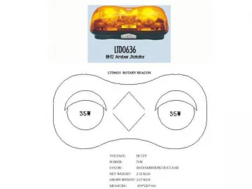 70W Halogen Rotator Mini Light Bar