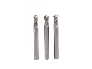 EME06 Carbide, 2 Flute Ball End Mills with Long Neck