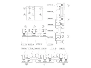 Series 55（CYX55）Heat-insulation Hinged Window