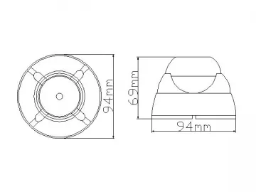 6601 IR CCTV Dome Camera