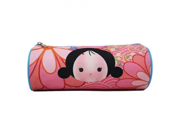 338971 Polyester Cylinder Pen Bag, 23*8*8cm Round Pencil Case