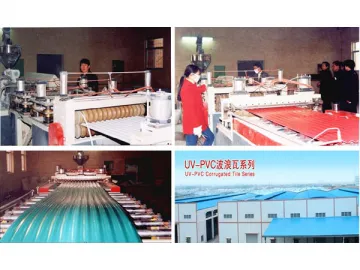 PVC Wavy Board &amp; Trapezoidal Board Production Line