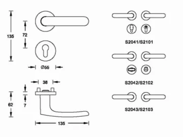 E0112-D7 Aluminum Alloy Door Lock