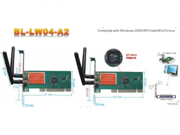 300M WLAN PCI Card, BL-LW04-A2