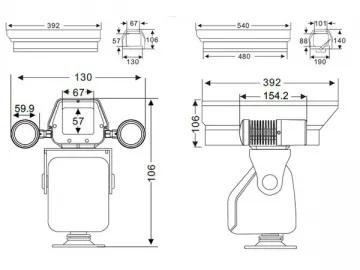 IRT850ML LED Array IR PTZ Camera Housing