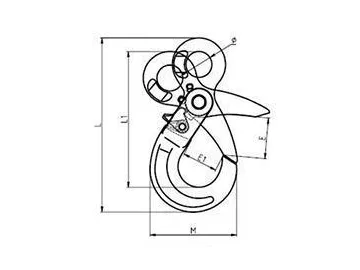 Alloy Steel Self Locking Eye Hook