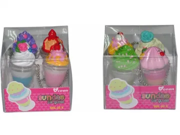 Sundae Shaped Lip Gloss / Lip Balm