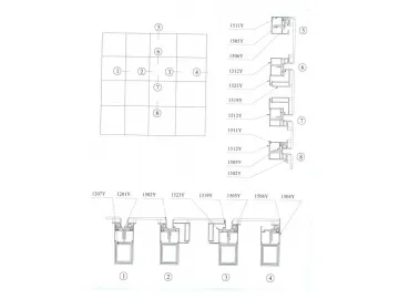 120 Series Hidden Frame Curtain Wall