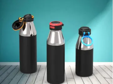 Fashion Water Bottle Stainless Steel Vacuum Flasks Bouncing Cover Thickening Leak-Proof Travel Drink Bottle