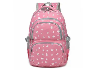 CBB4626-1 Polyester Big Capacity Kids' School Backpack, 17"*5"*13" Screen Printed Girl School Bag