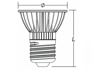 1W E26 LED Spotlight