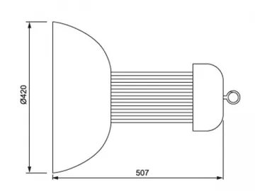 Integrated LED High Bay Light with Lampshade