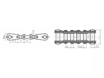 Hollow Pin Leaf Chain