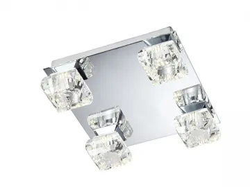 Chrome Finish LED Spotlight with Stylish Crystal Glass Shade