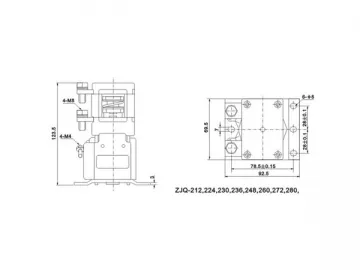 YF2, YF2P DC contactor