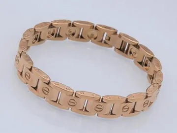 S1203 Healthcare Stainless Steel Bracelet with Gold Appearance