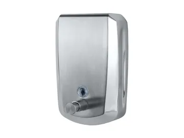 1000ML Stainless Steel Liquid Soap Detergent Dispenser with Brass Push Button