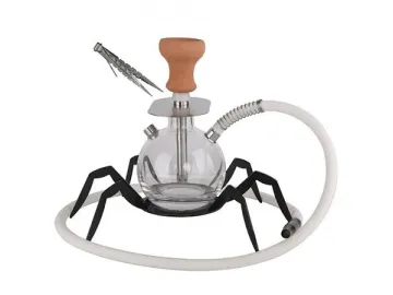 SP-M001 Stainless Steel Hookah, 34cm Tall Mini Hookah