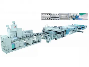 PC Plastic Hollow Grid Sheet / Board Extrusion Line