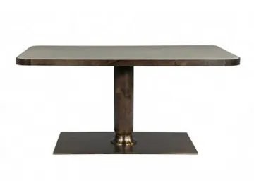 Modern Wood Metal Dining Table