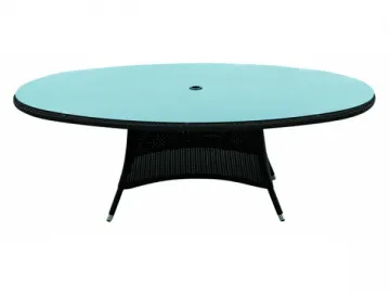 Aluminium Oval Garden Table