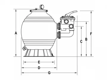 Side Mount Sand Pool Filter