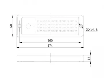 Oblong LED Interior Lamp