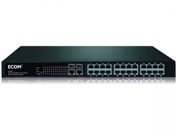 24-Port 10/100M and 2-Port Gigabit Smart Switch with 2 Combo SFP Slots