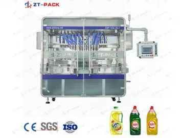 Liquid Soap Detergent Servo Piston Filling Machine