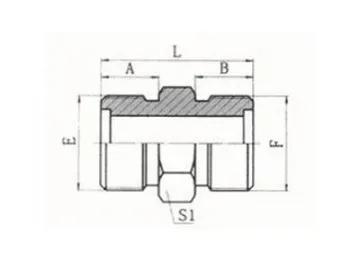 1E Metric O-Ring Male Flat Seal Hose Adapter