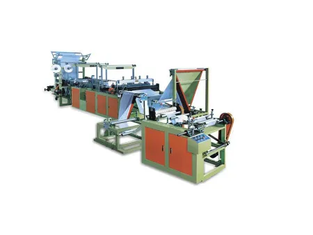 Computer Controlled Ribbon-Through Garbage Bag Making Machine