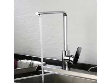 Single handle kitchen faucet in chrome polished  SW-KF007