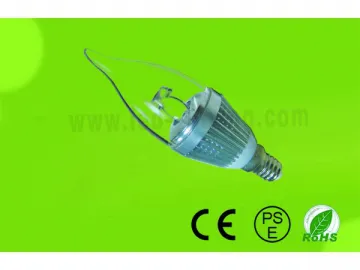 3W Transparent LED Candle Bulb Light