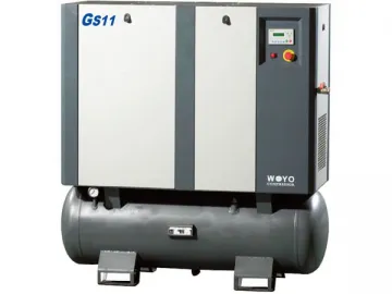 Rotary Screw Air Compressor  (Tank Mounted Compressor)