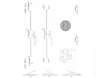 Aluminum Casement Window Fitting