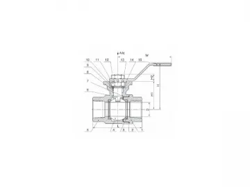 2PC Flanged Ball Valve