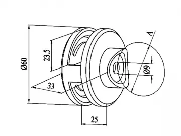 Circular Stainless Steel Glass Clamp