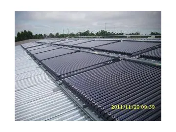 Solar Collector with Connecting Pipe (Vertical)